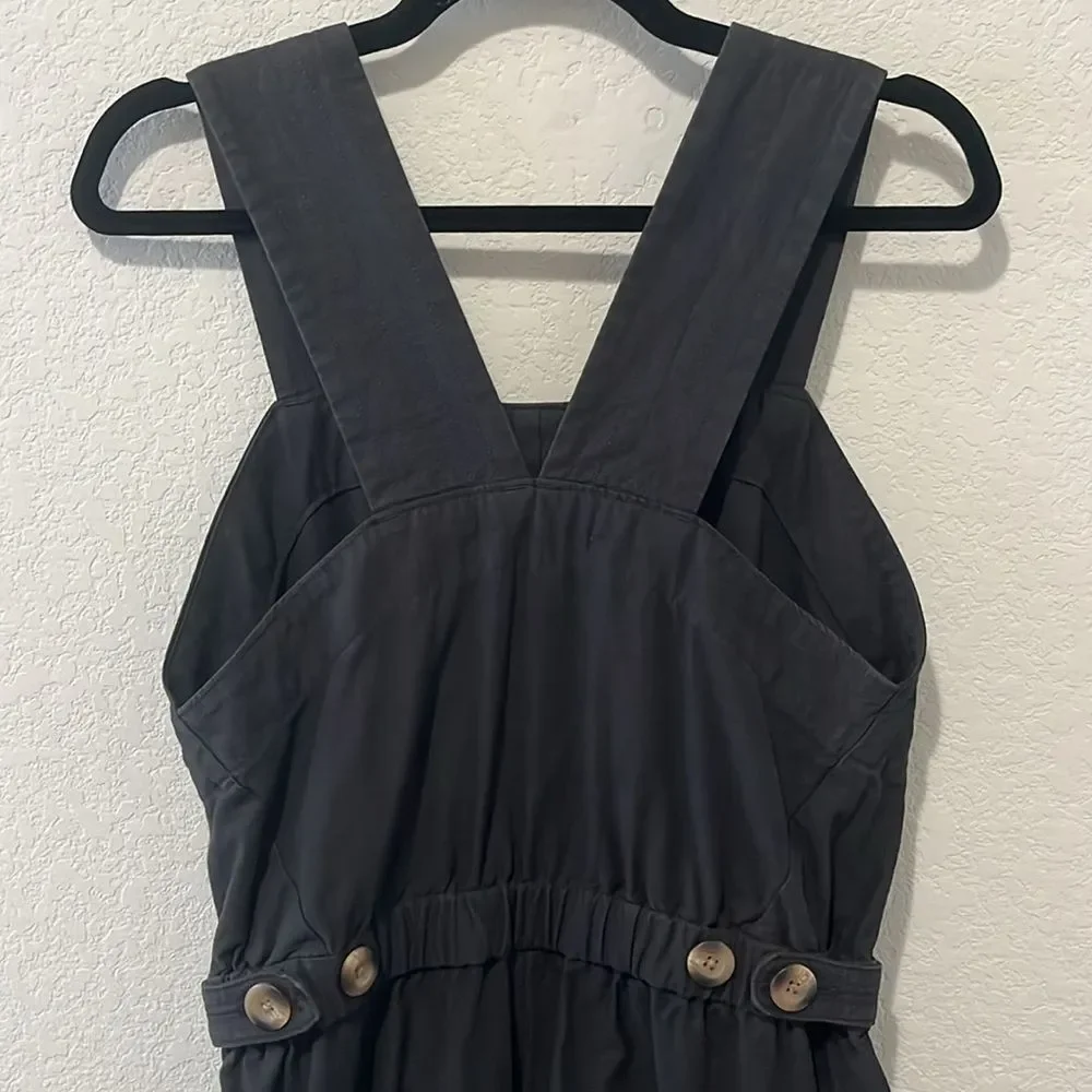 EVERLANE The Fatigue Apron Jumpsuit, Black, Size 0